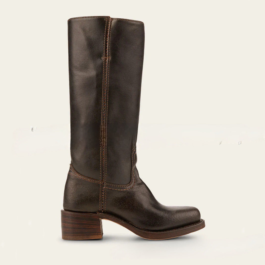 Womens Retro Cowboy Boots with Block Heel