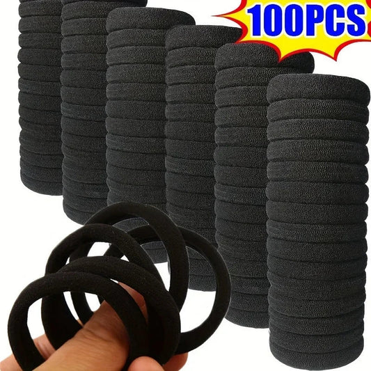 High Elastic Hair Bands For Girls Black Hairband Rubber Ties Ponytail Holder Scrunchies Kids Hair Accessories — ENIGMAE 4K