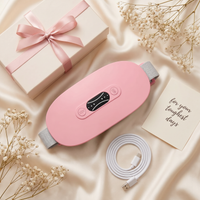 Enigmae Ease heat and massage belt gift set flat lay with USB-C cable