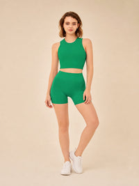 MatteMatch™ Sports Bra & Hip-Lift Shorts Set — ENIGMAE hero