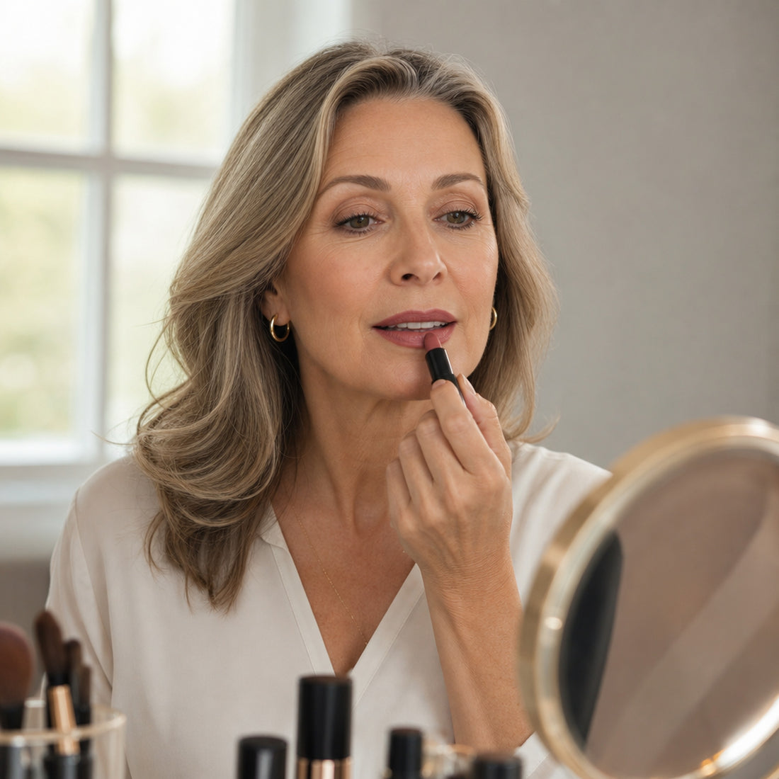 Lifestyle — matte lipstick look