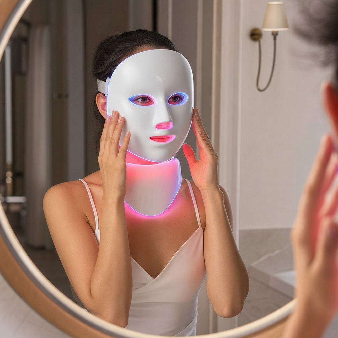 Lifestyle — PhotonAura LED face & neck mask