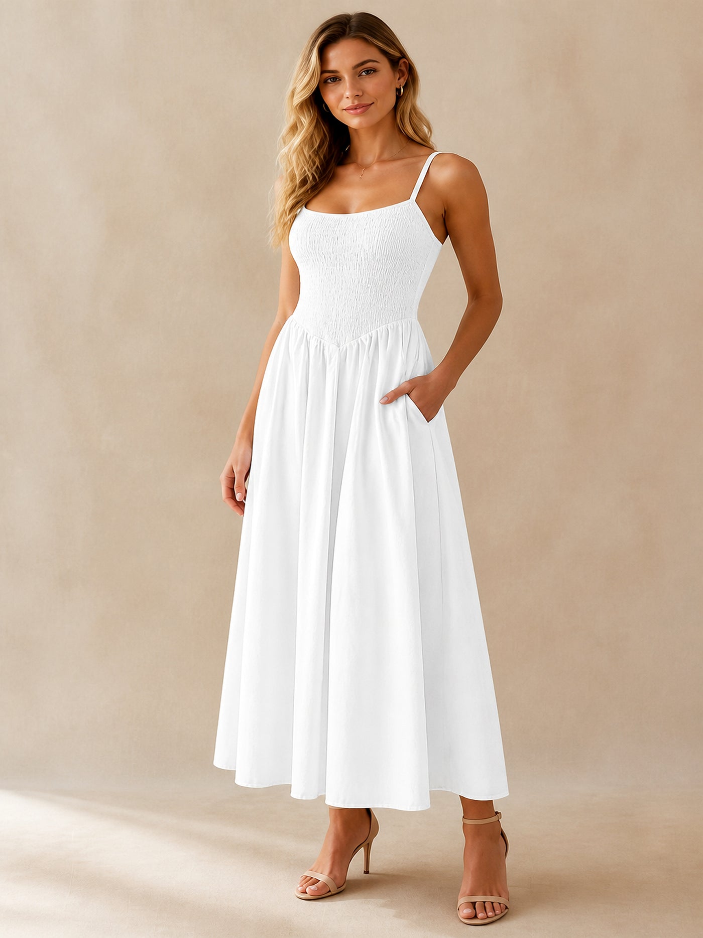 PocketFlow™ Ruffle Strap Pocket Dress