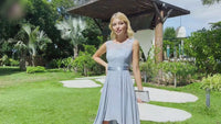 Lace Patchwork Chiffon High-Low Dress