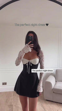 Y2K Lace Corset Mini Dress