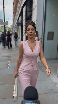 UGC — The Sleeveless Vest & High-Waist Pants Set — UGC-3