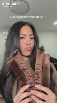 Satin heatless curling rod overnight demo