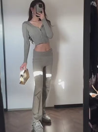 Ribbed Zip Hoodie & Pants Lounge Set