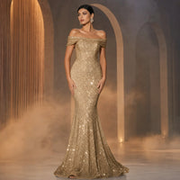 Lifestyle — sequin mermaid gown, event look