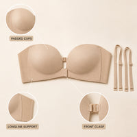 StayLift strapless bra construction details