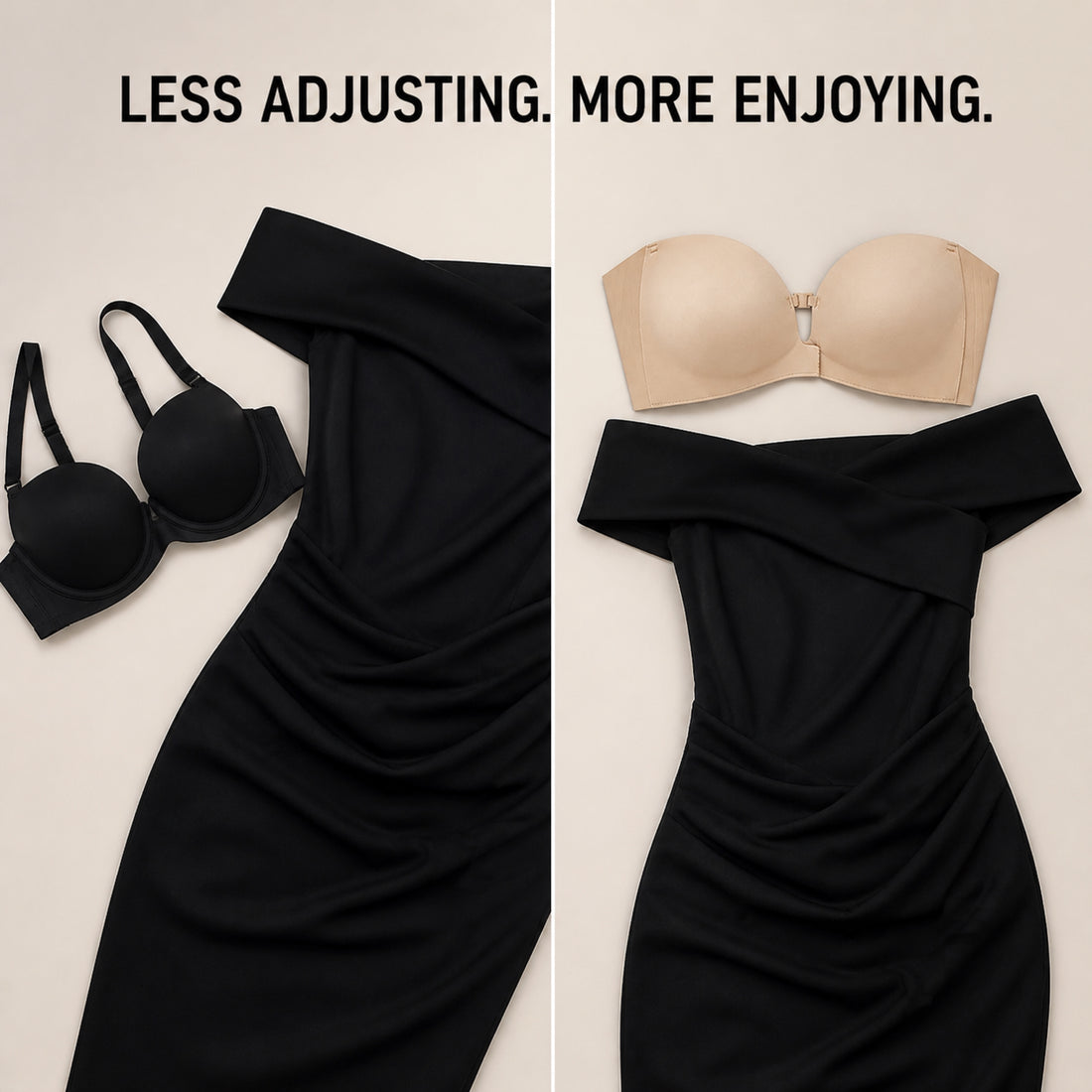 StayLift strapless bra outfit styling