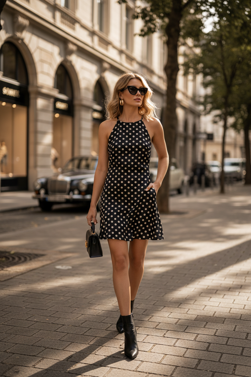 Street Style Black Dress