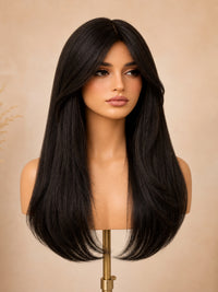 The Middle-Part Straight Hair Topper — ENIGMAE hero